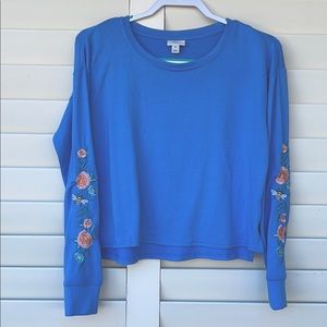 Jennie Intimates Blue Long Sleeve Top Size XS